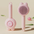 Cat Brushes For Indoor Cats Dog Brush For Shedding With Metal Cat Comb Self Cleaning Pet Hair Brush With Release Button For Grooming Kitten