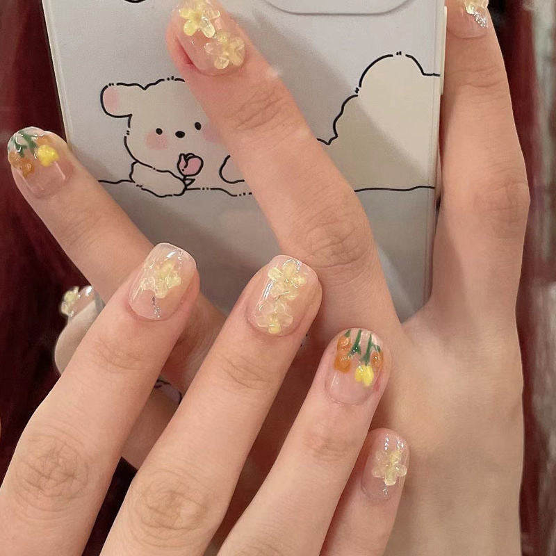 Hand Painted Tulip Nail Patches