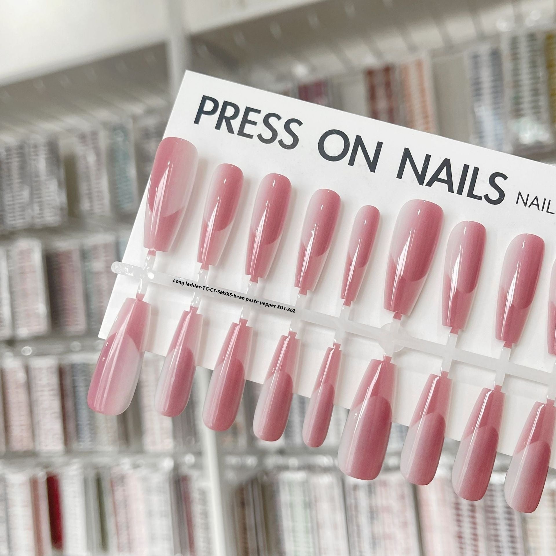 Press On Nails High-grade Long Crystal Plated Frosted Seal Nail Sticker