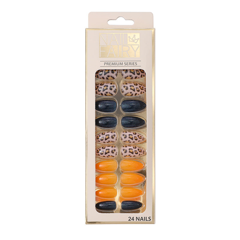 Leopard Print Water Drop Nail Stickers Wear