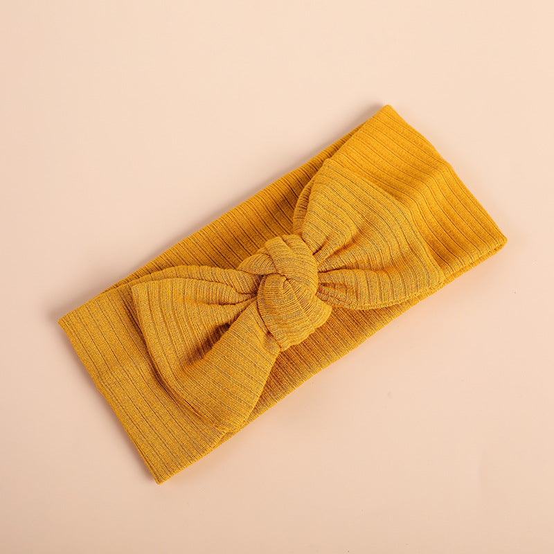 Baby Knitted Stretch Non-marking Bow Hair Tie