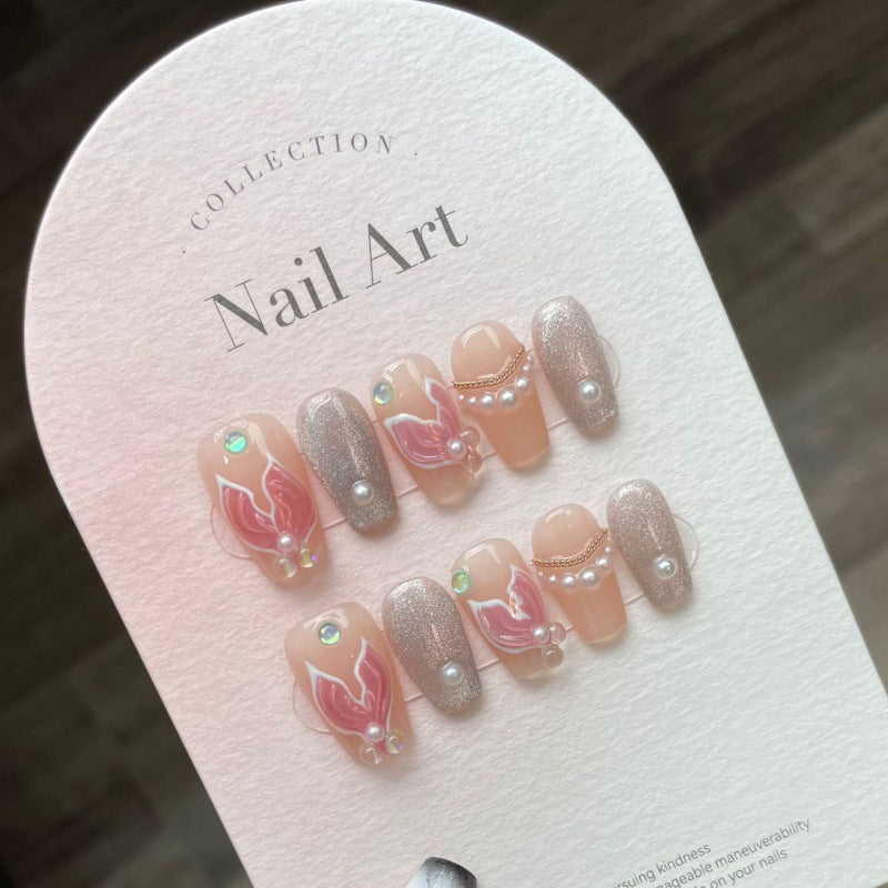 Fantasy Mermaid Tail Handmade Nail Stickers