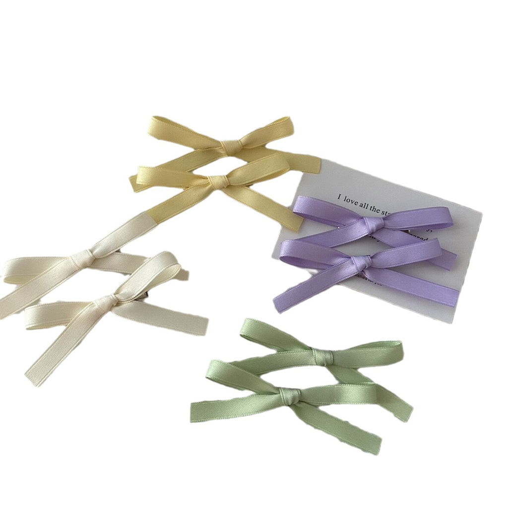 Sweet Girl Bow Ribbon Barrettes