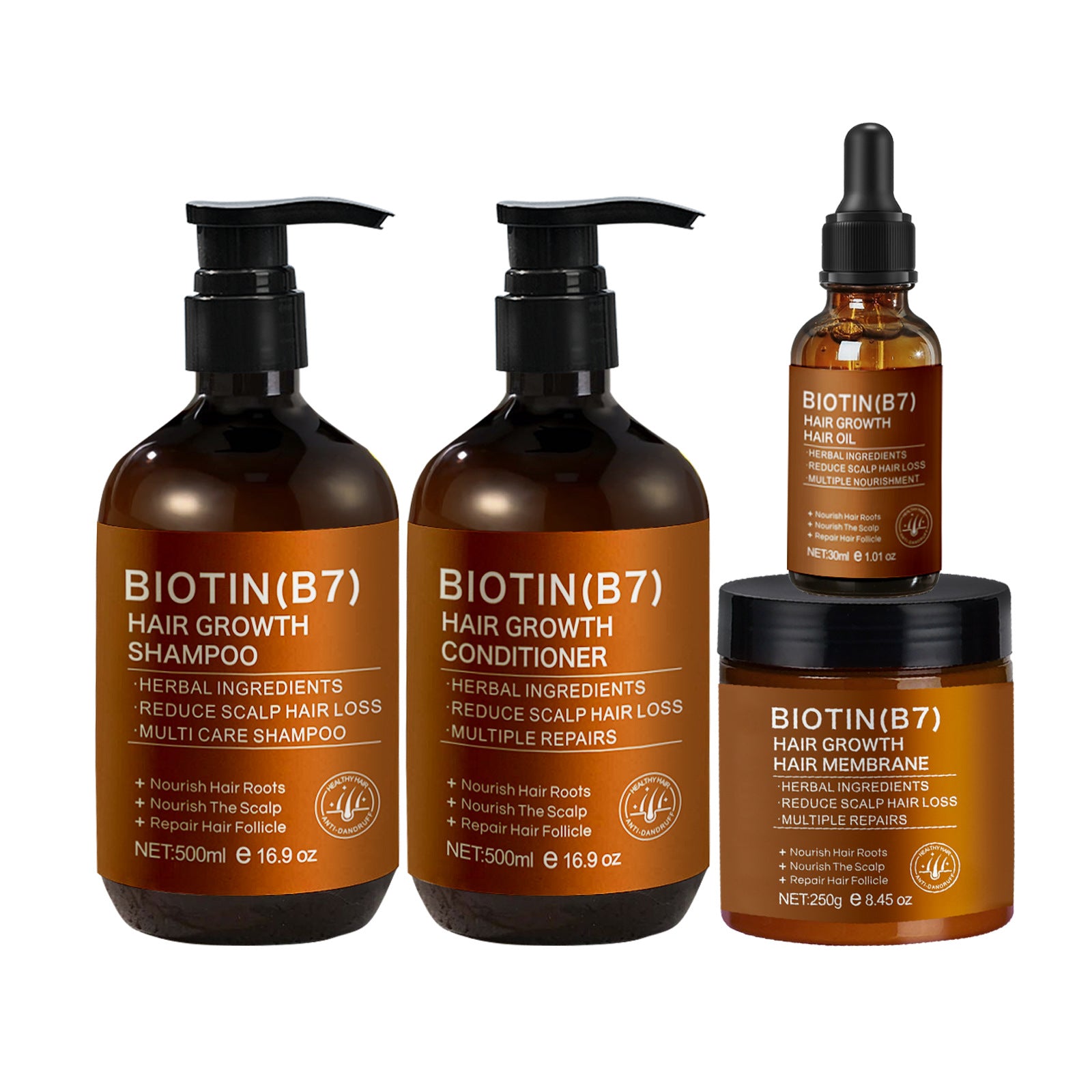 Biotin (B7) Anti-hair Loss Anti-dandruff Oil Control Nourishing Shampoo