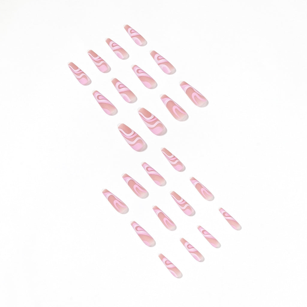 Rose Color Matching Lines Nail Stickers