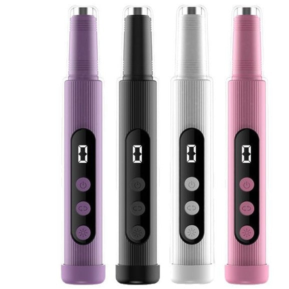 OEM 2-in-1 Electric Nail Grinder With LED Light Handheld Rechargeable Manicure Polishing Machine