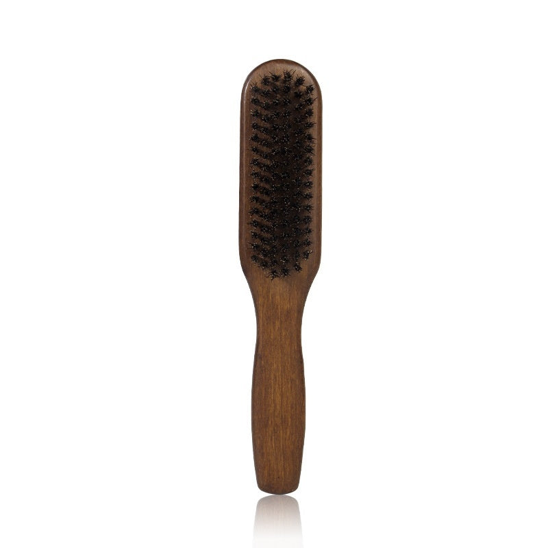 Boar Bristle Beard Comb Solid Wood Hair Brush For Mens Beards