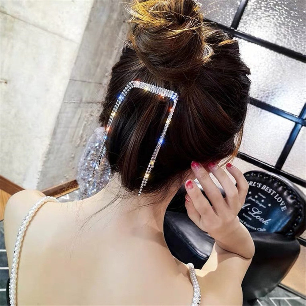 Drill Tassel Chain Full Drill Concave Hairpin