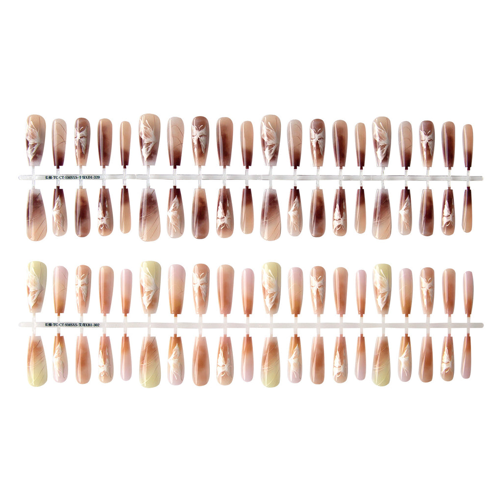 Press On Nails New Chinese Style Butterfly Nail Art Plated Crystal Seal Layer