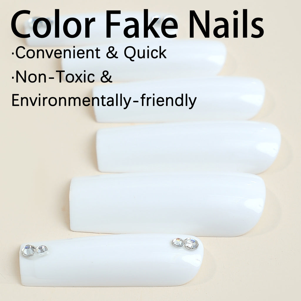 Long Water Pipe Wear Diamond Embellishment Nail Tip Patch