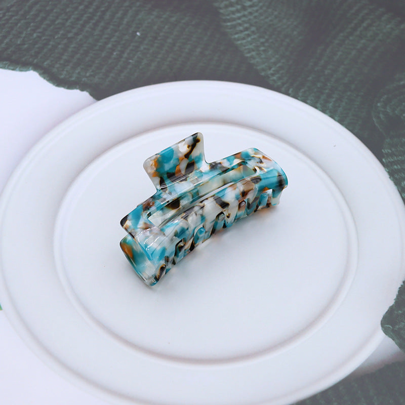 Acetate Medium Hollow Square Grab Clip 8cm