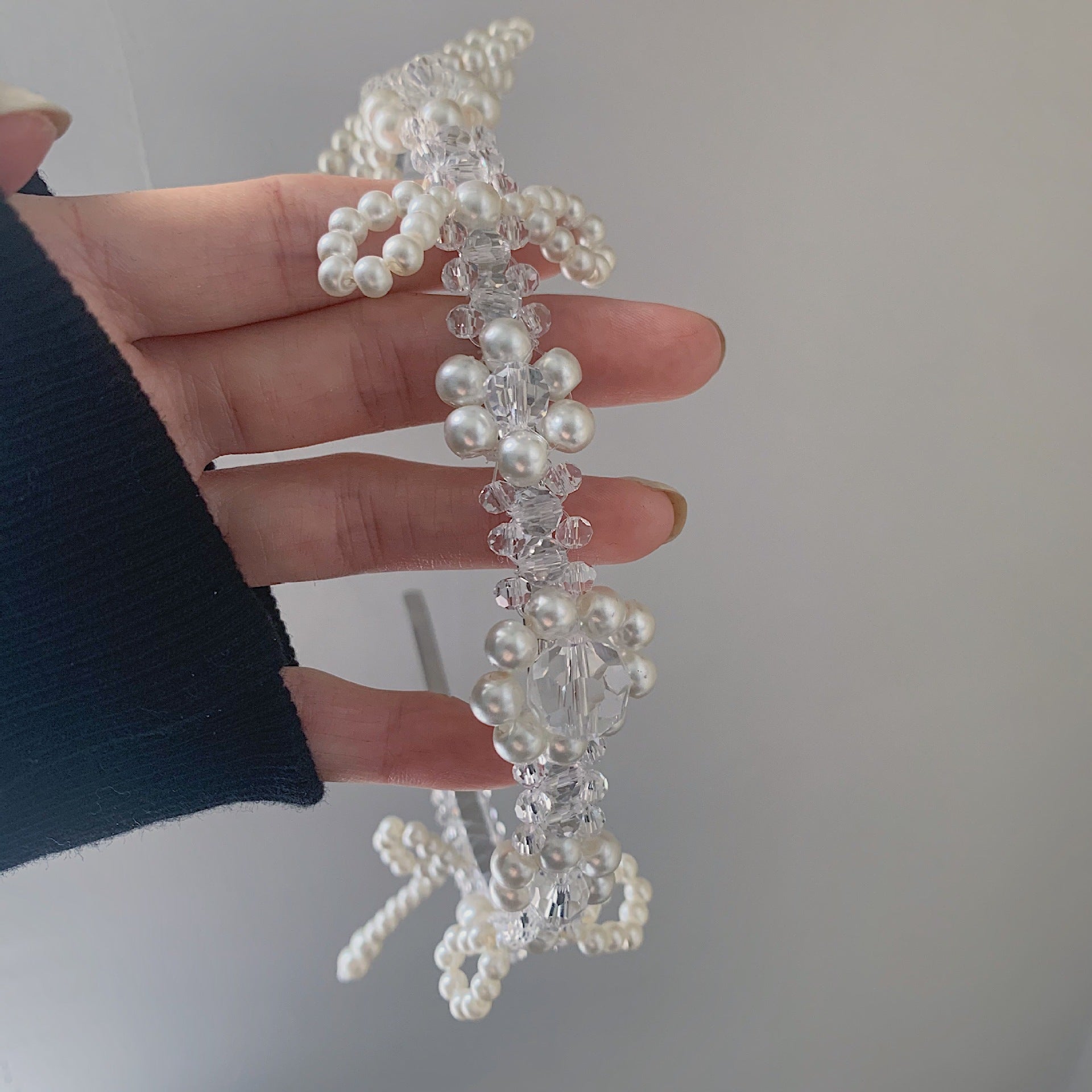 Design Pearl Crystal Hairband Online Celebrity