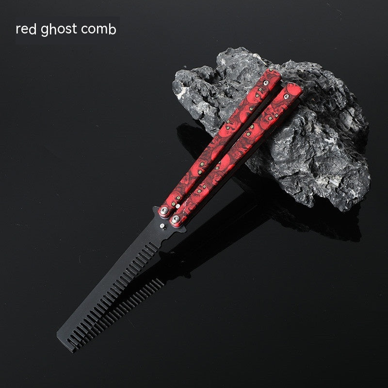 Butterfly Comb Folding Training Knife Stainless Steel Swing Knife