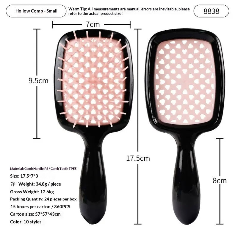 Styling Massage Hair Dryer Breakage-prevention Small Hollow-out Comb