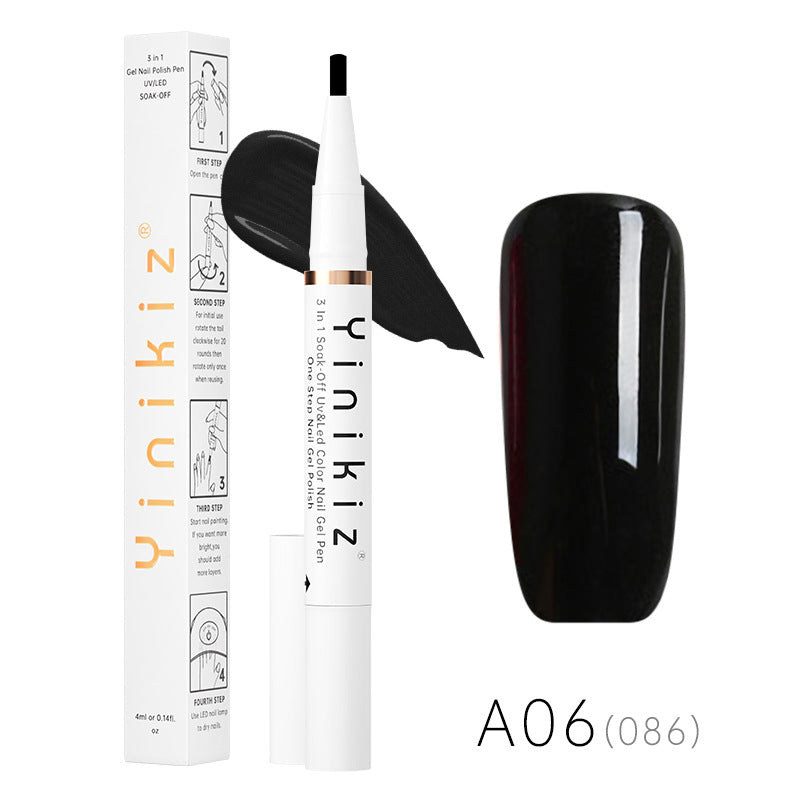 Yinikiz One-Step Glue Lazy Pen White Three-in-one UV Polish Convenient And Fast Beginner Manicure