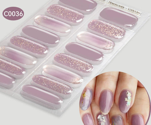 Harunouta Nail Stickers UV Gel Nail Sticker Semi-curing