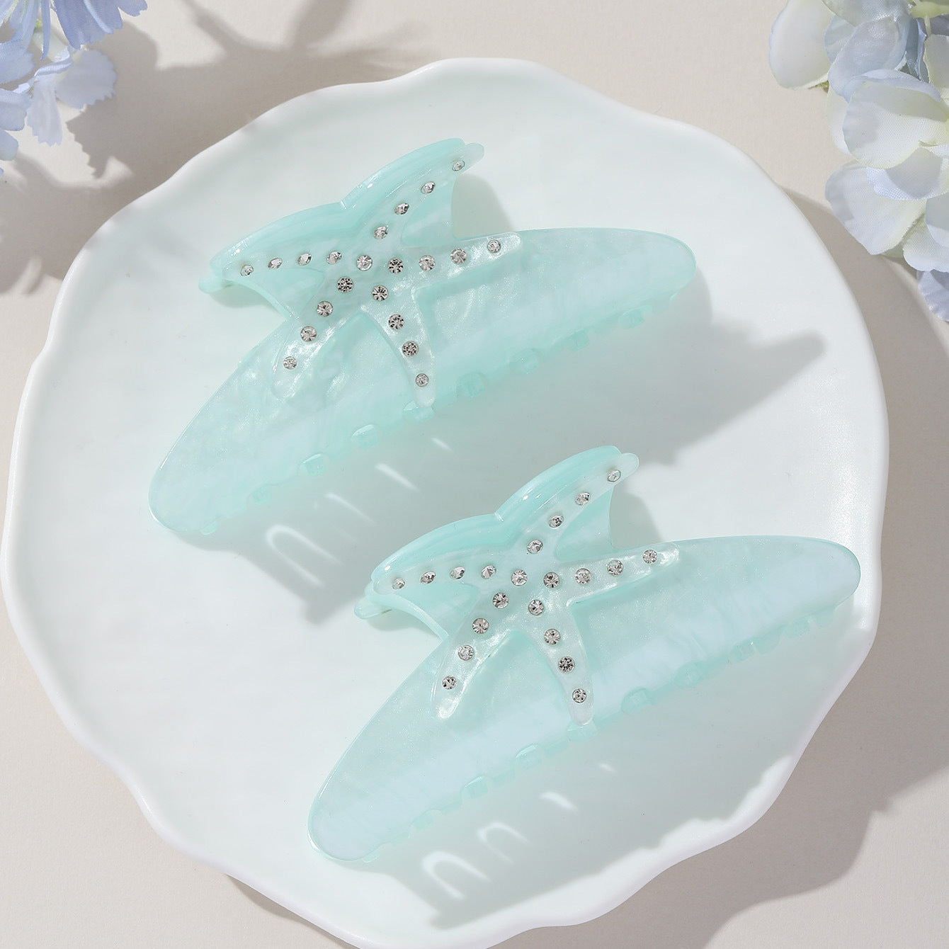 Fantasy Ocean Colorful Spot Drill Starfish Grip Female