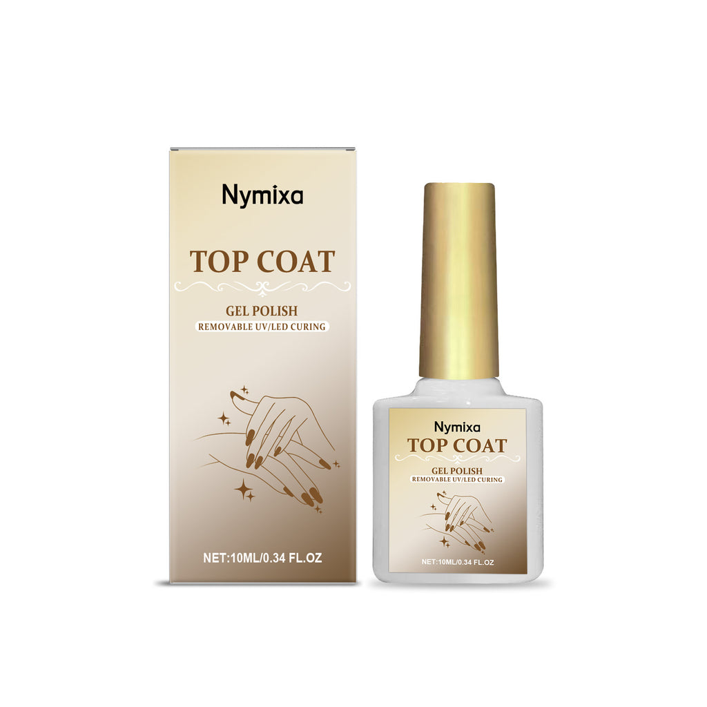 Nymixa Nail Top Coat Glossy Polish Wear-Resistant Brightening High-Gloss Powder-Resistant