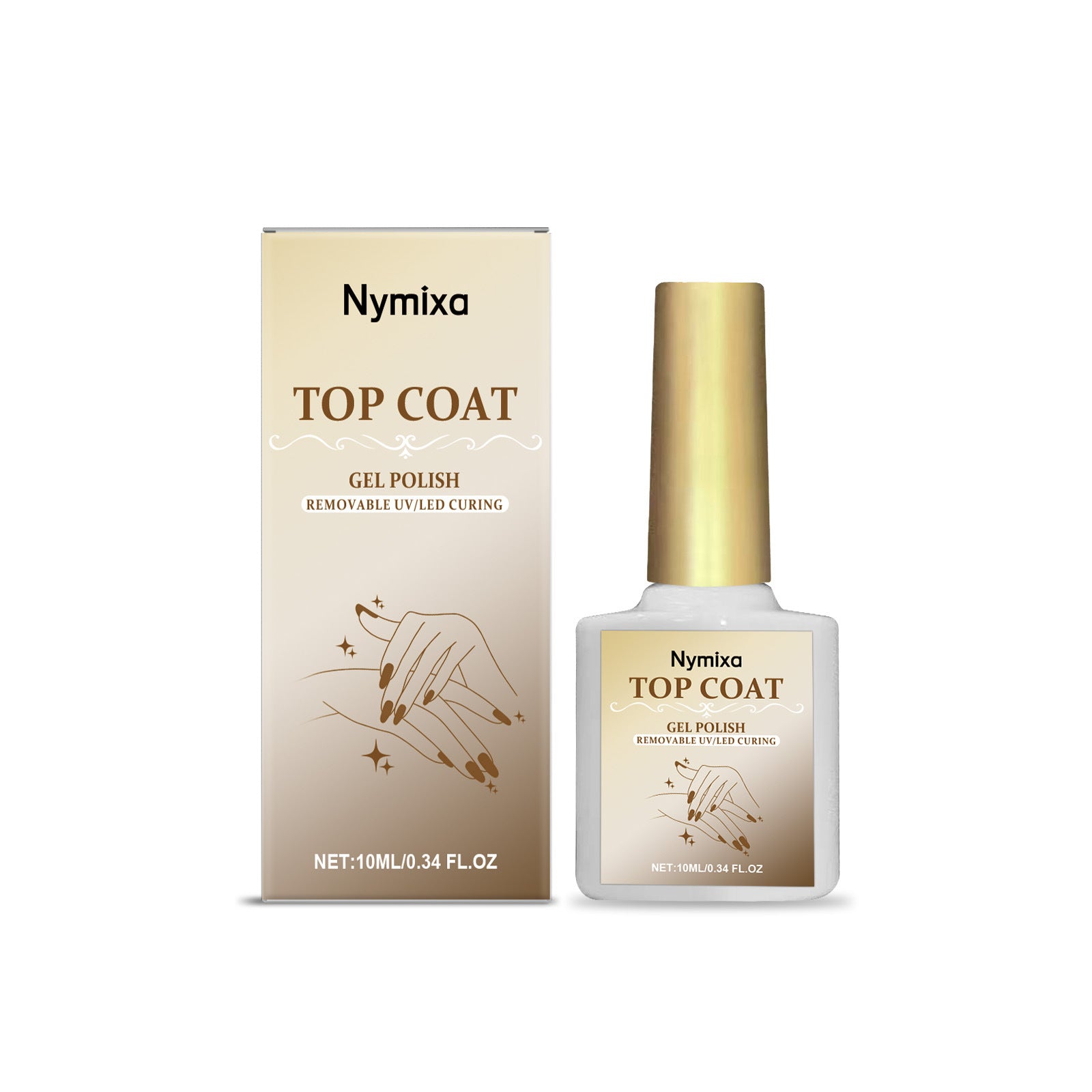 Nymixa Nail Top Coat Glossy Polish Wear-Resistant Brightening High-Gloss Powder-Resistant