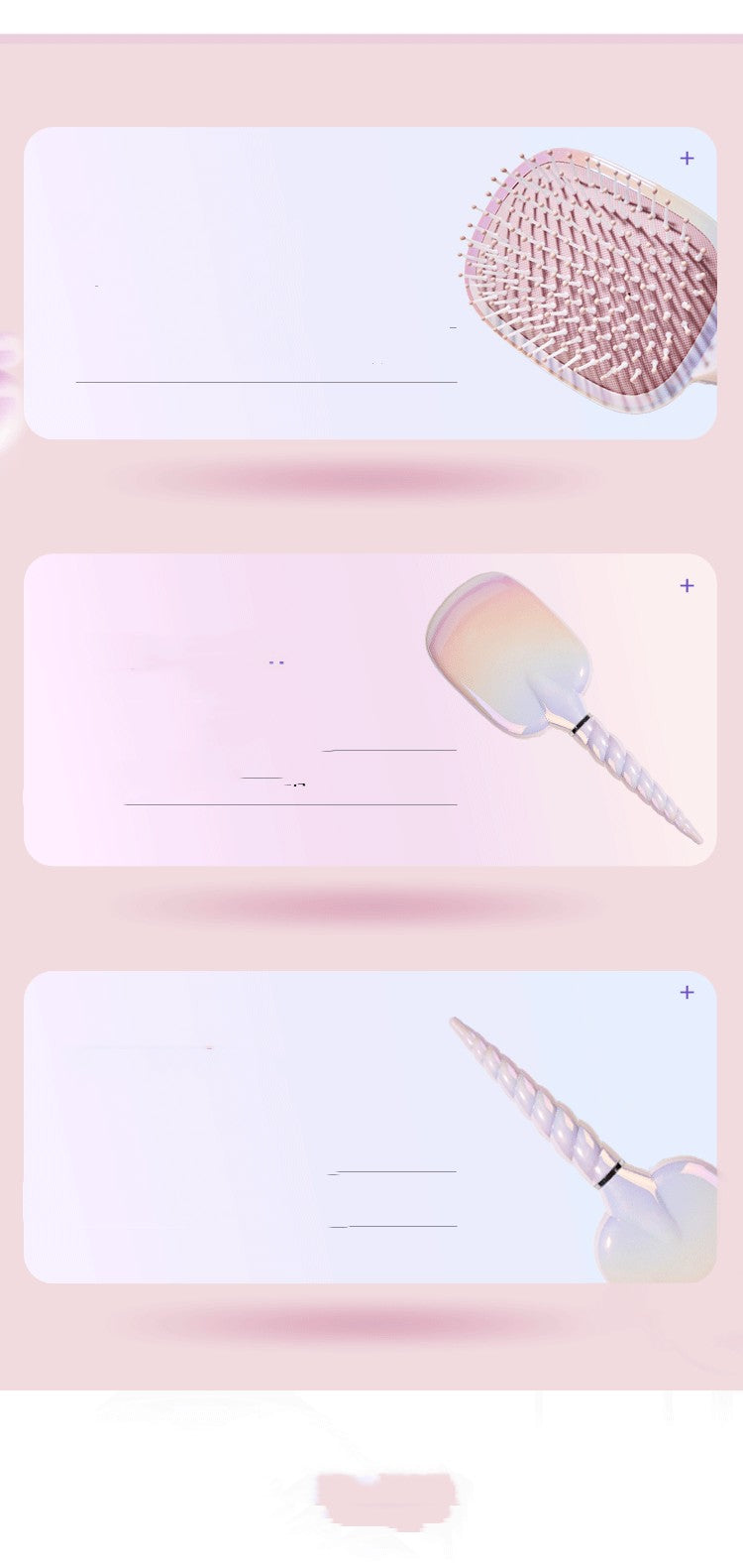 Home Rainbow Air Cushion Massage Comb Straight Hair