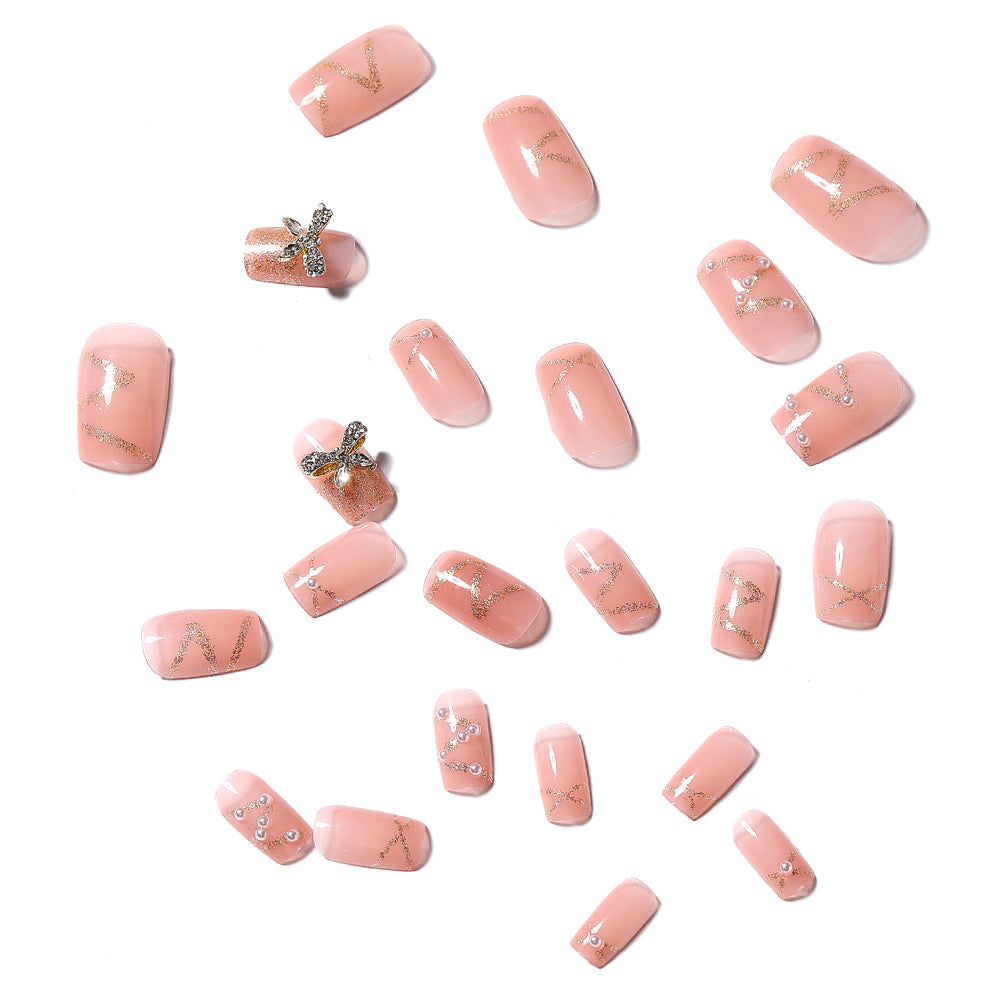 Fake Nail Patches Hand Wearing Art
