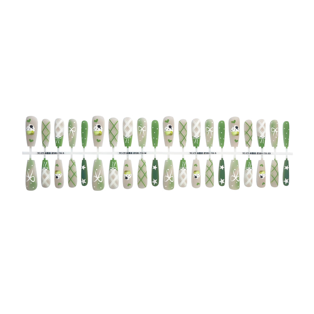Summer Sweet Cool Ins Style Ice Cream French Glossy Sealing Layer Nail Sticker