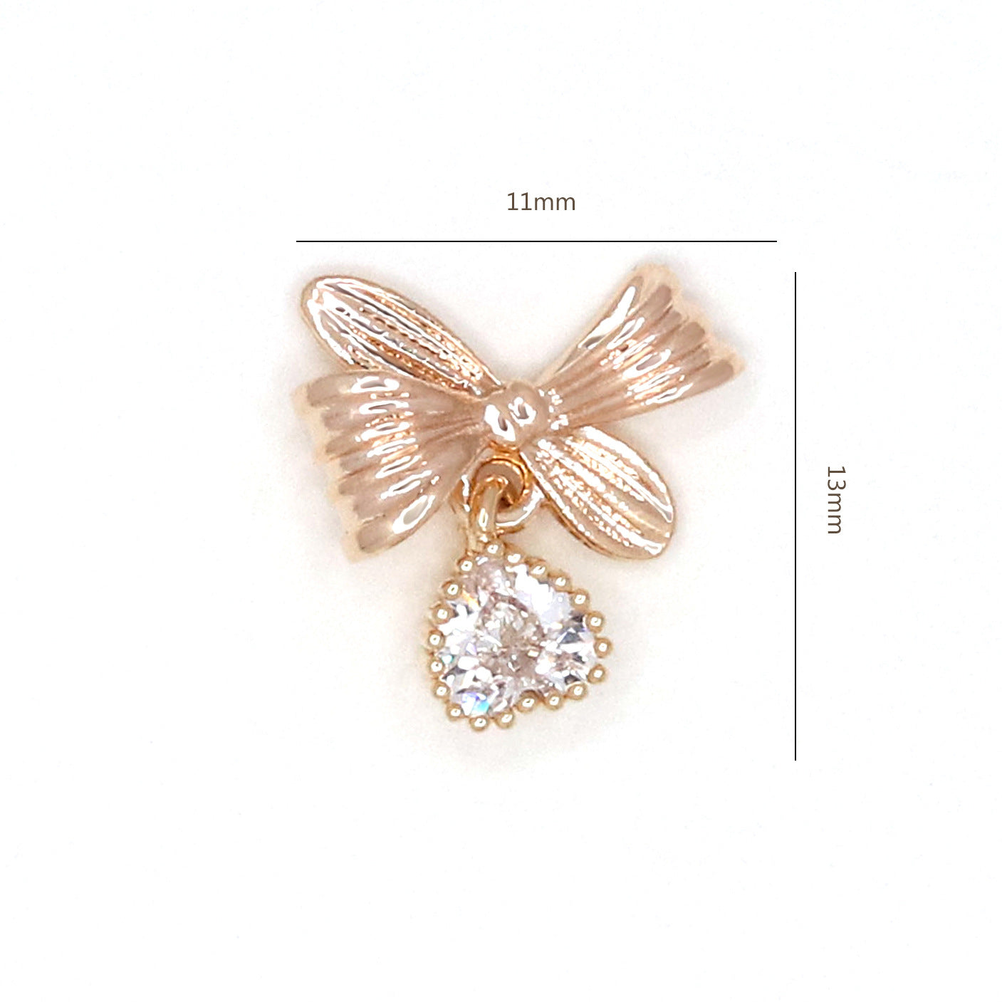 Climate Flowers Bow Zircon Nail Ornament Zircon