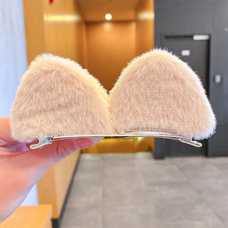 Cos Props Korean Hair Accessories Plush Hairpin