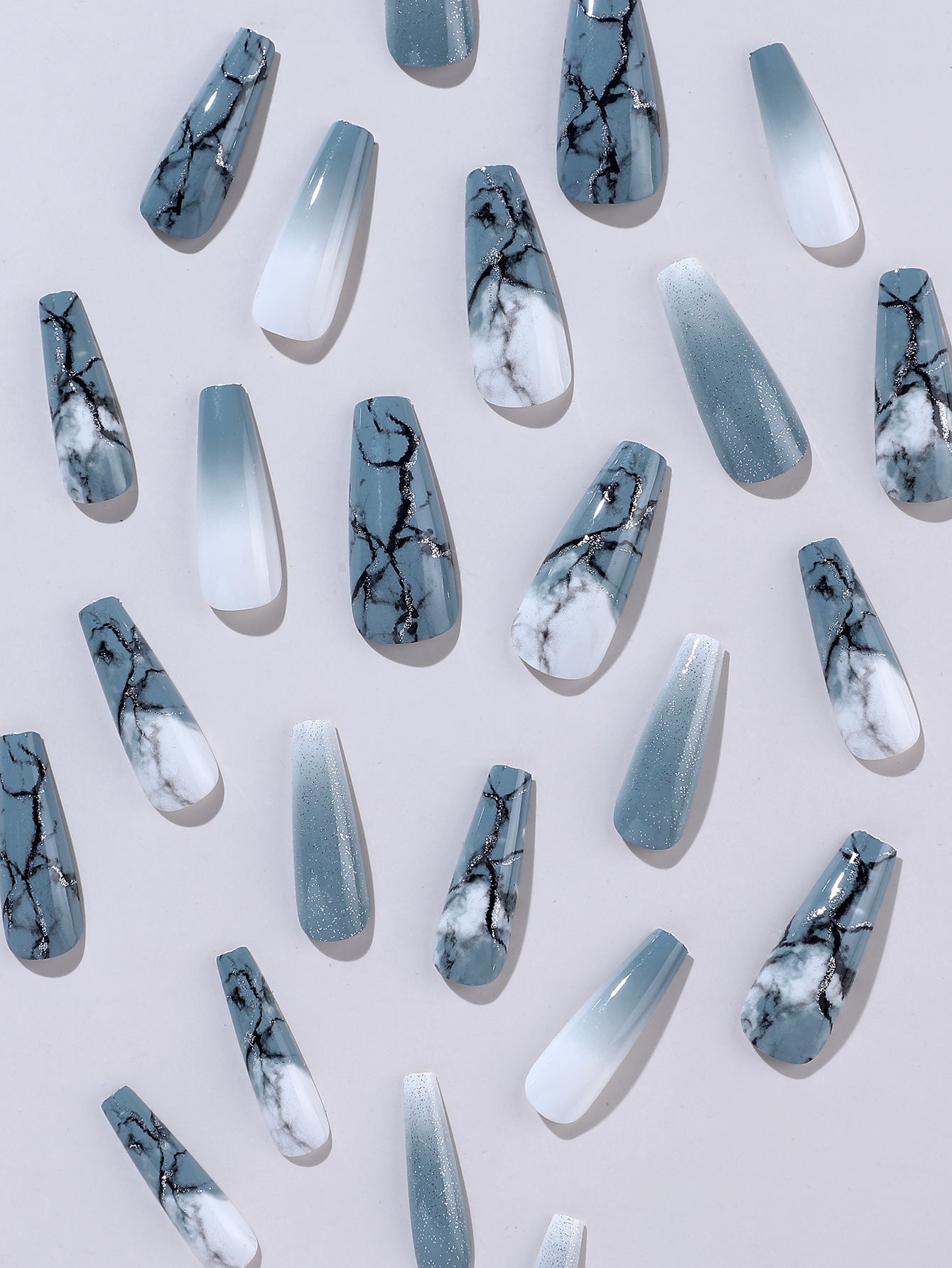 Marble Stick-on Crystals Wear Nail Polish
