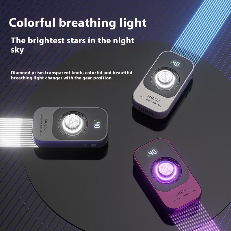 MG202 Cross-portable Rechargeable Desktop Nail Removal And Polishing Integrated Polishing Machine Colorful Light