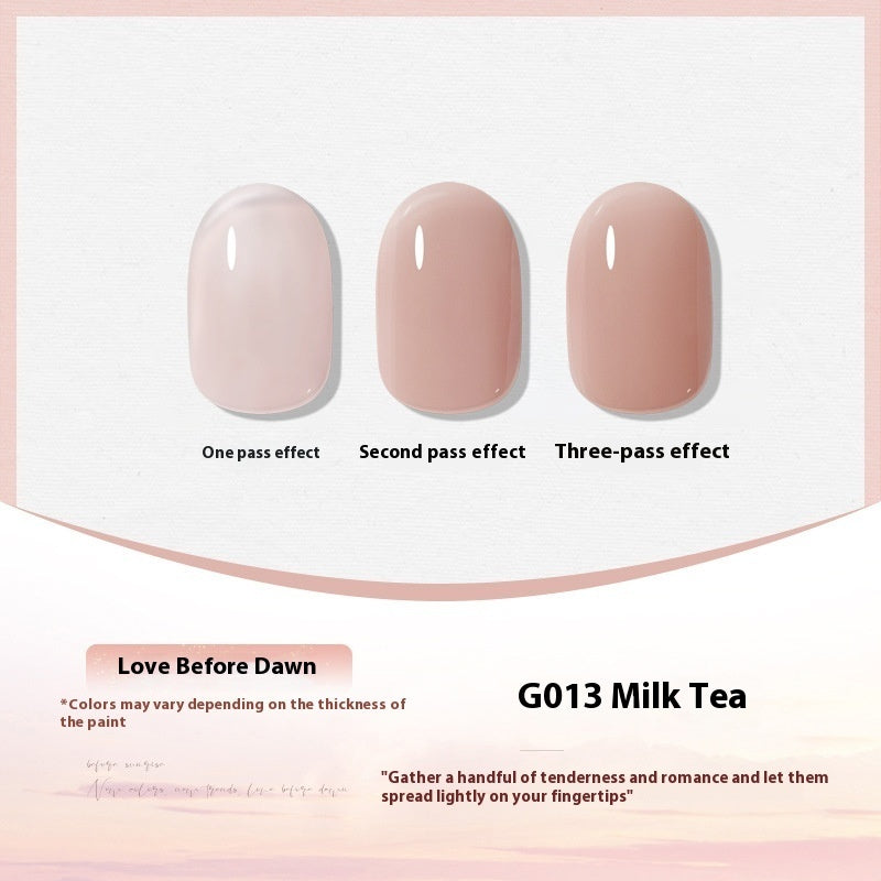 XEIJAYI Polish White Nude Transparent Color Nail Beauty UV