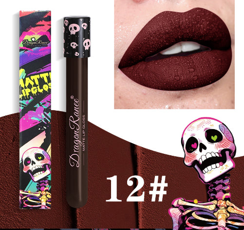 Halloween Creative Makeup Retro Matte Gold Silver Lip Gloss