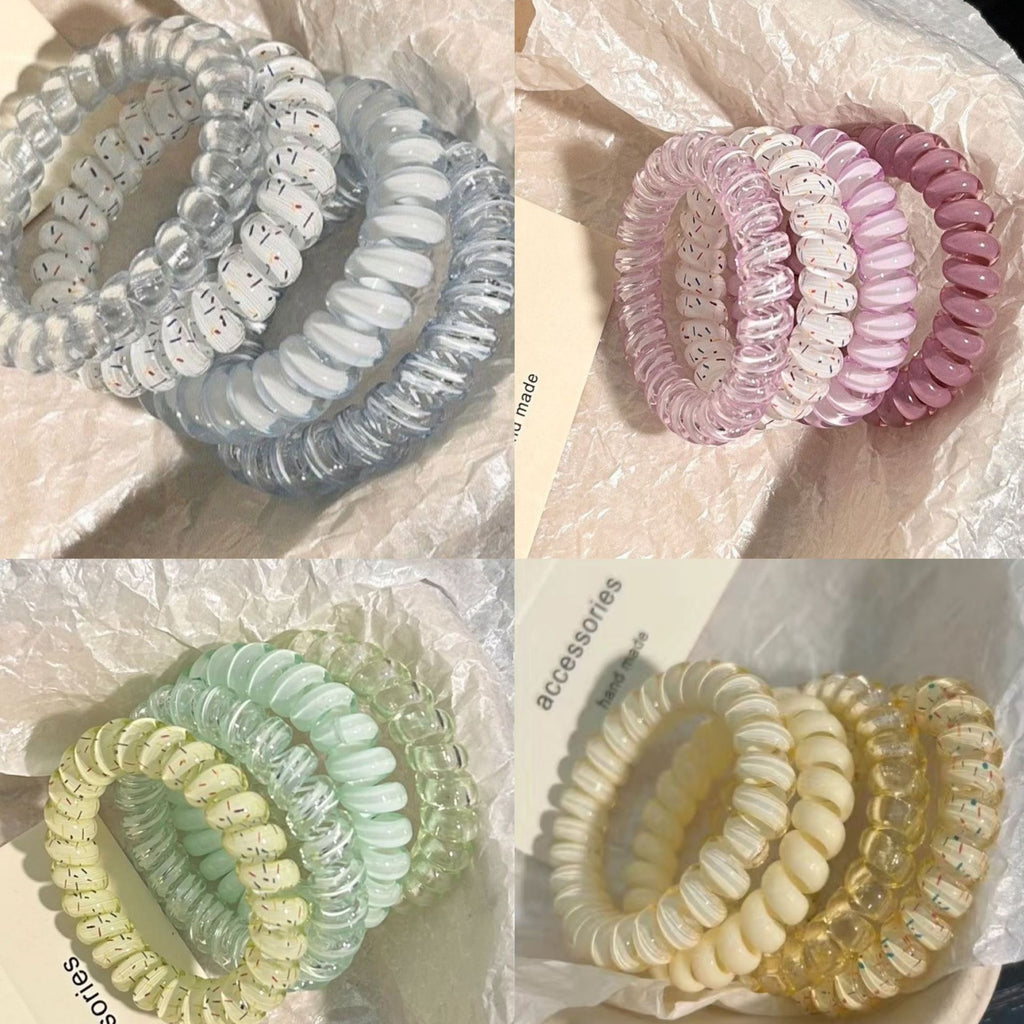Telephone Wire Hair Ties Hair Rope Hair-binding High Elasticity Not Tight Hair