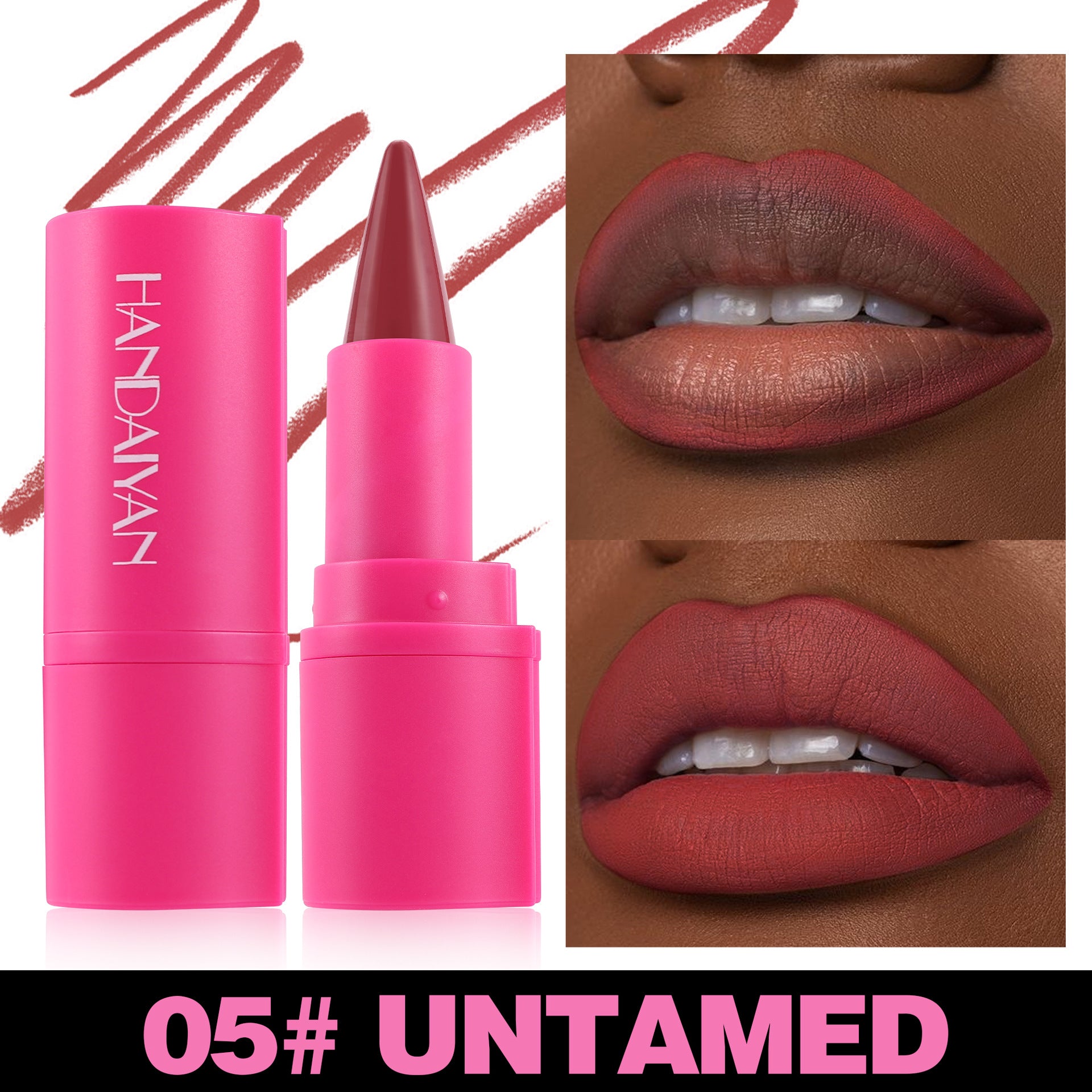 Matte Lipstick Lip Liner 2-in-1 8 Colors