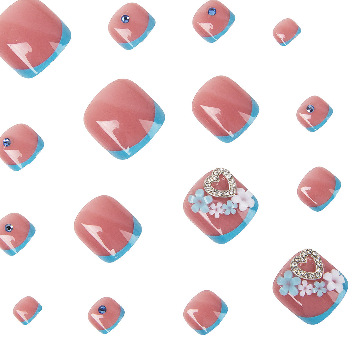 Women's Fashion Hollowed-out Love Foot Nail Sticker