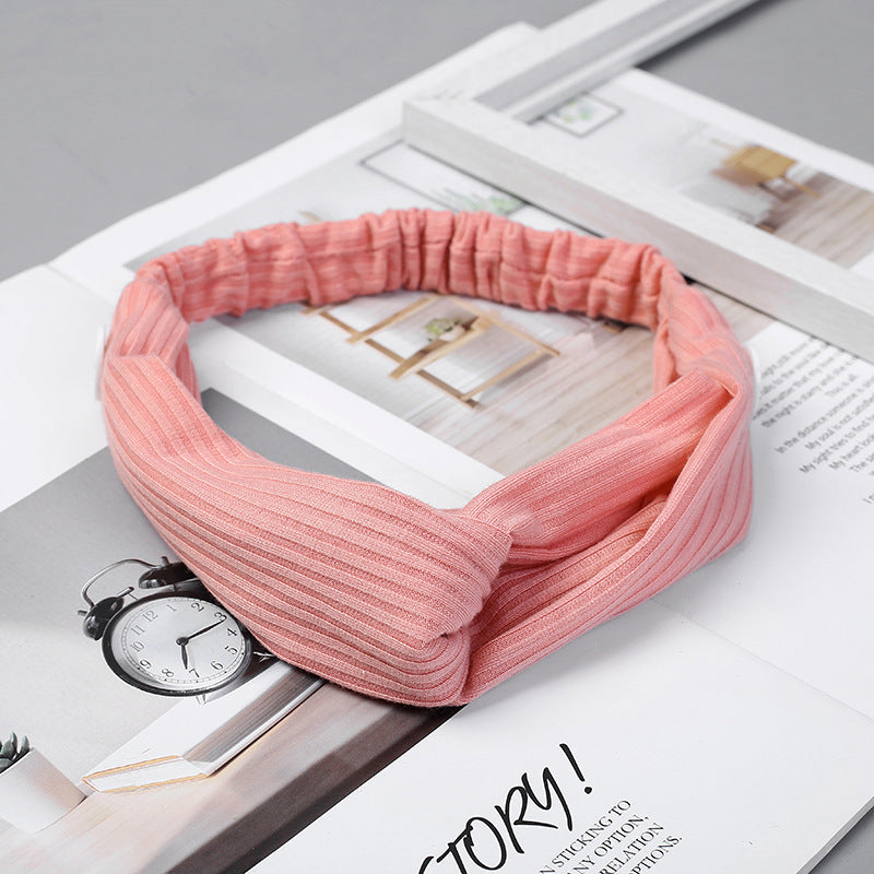 Hairband Cross Knitted Thread Hairware
