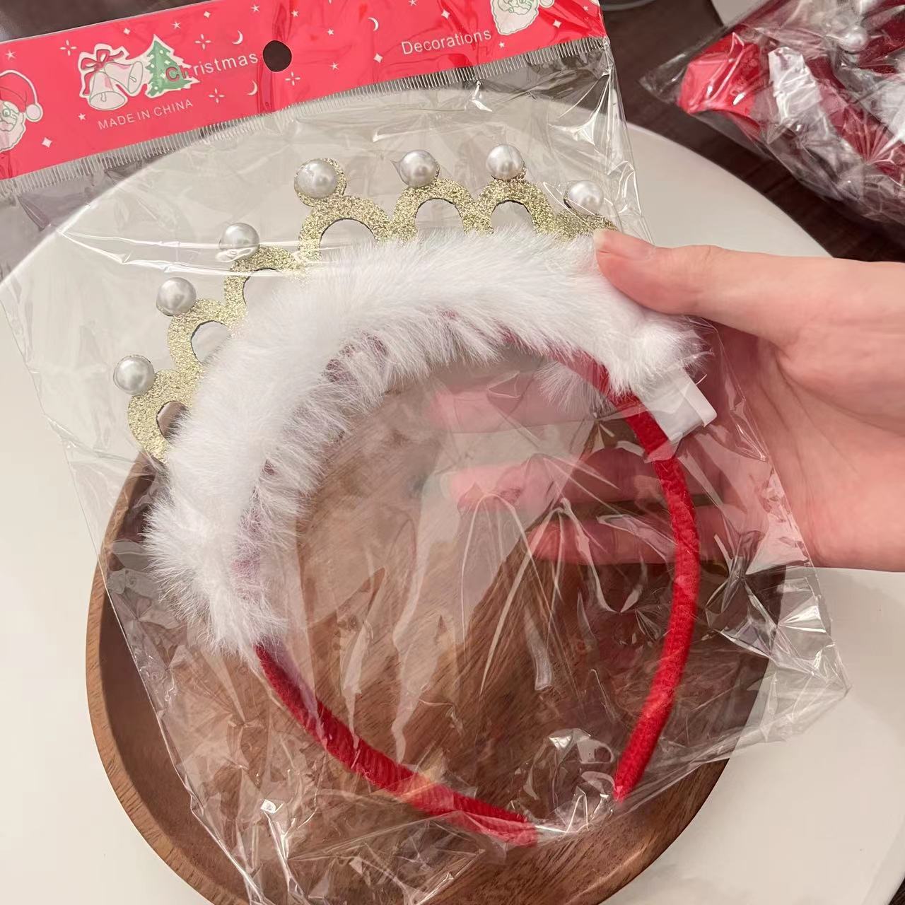 Christmas Antlers Hairband Decoration Plush