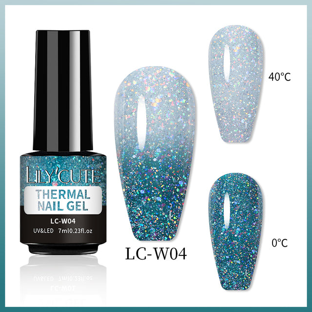 Lilycute Color Changing Thermal Gel Nail Polish Winter Purpl