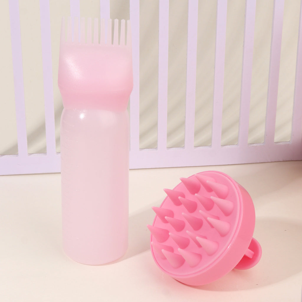 Hair Tools Shampoo Brush Shampoo Bottle Head Cleaning Massage Hair Care Set
