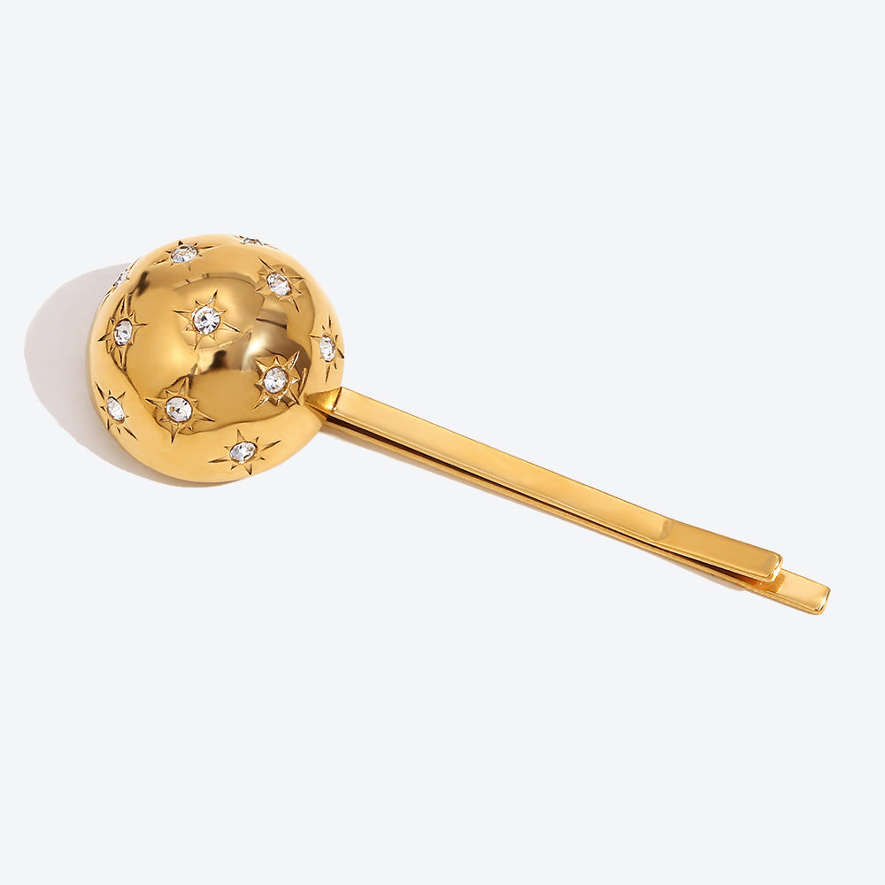 Retro Minority Hair Accessories Gold-plated Spherical Eight Awn Star