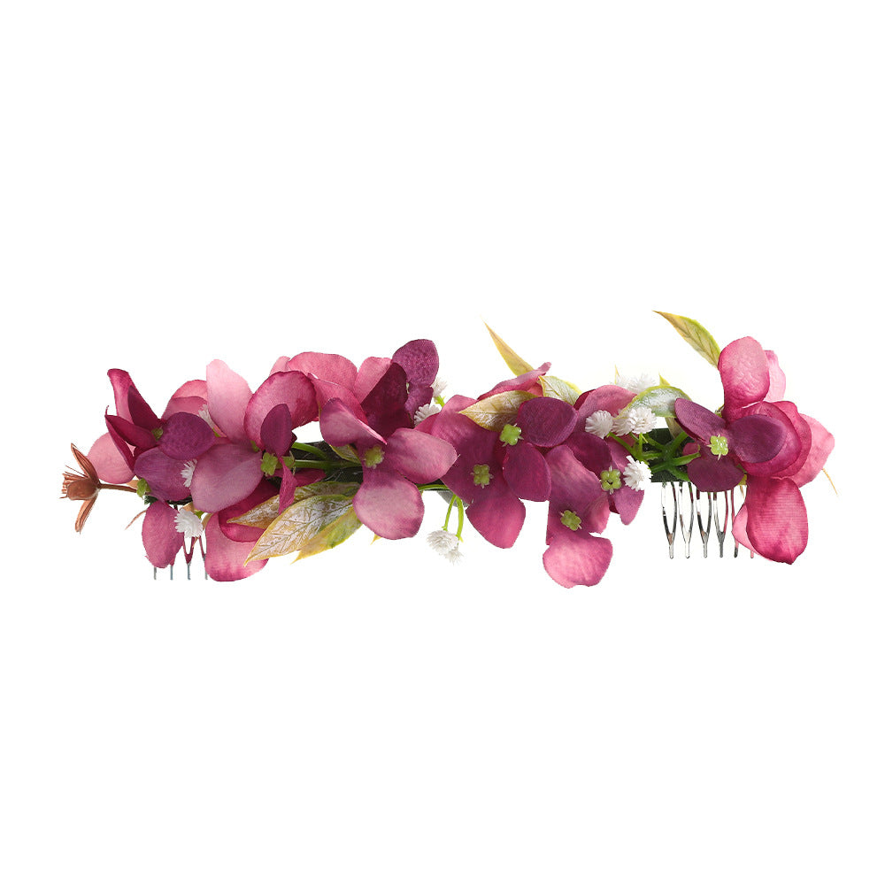 Rattan Flower Hair Comb Jewelry Hair Accessories Ladies Hair Comb