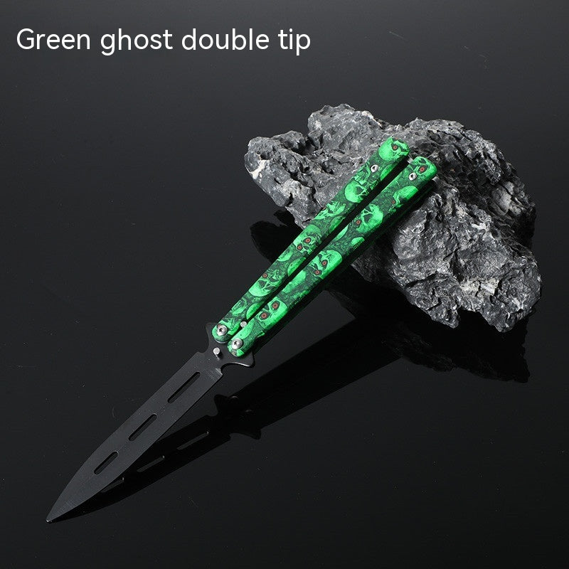 Butterfly Comb Folding Training Knife Stainless Steel Swing Knife