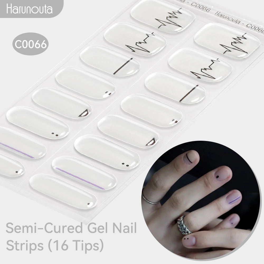 Harunouta Nail Stickers UV Gel Nail Sticker Semi-curing