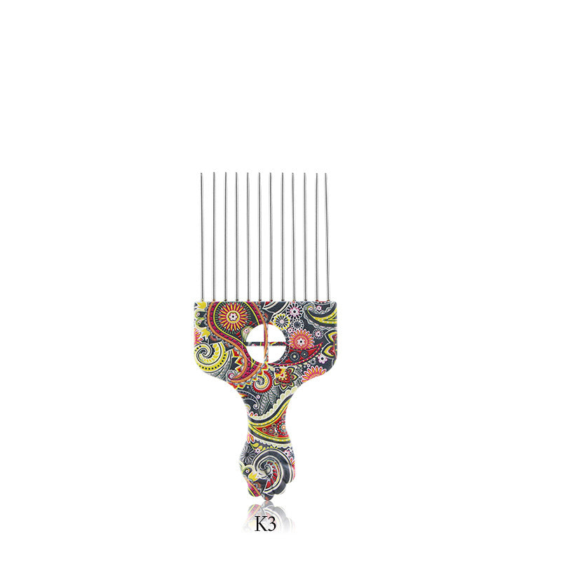 Men's Retro Oil Head Styling Comb Curly Hair Pick