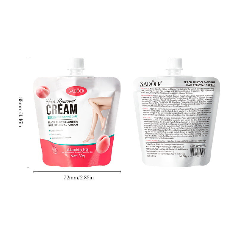 Silky Underarm Leg Peach Hair Removal Cream