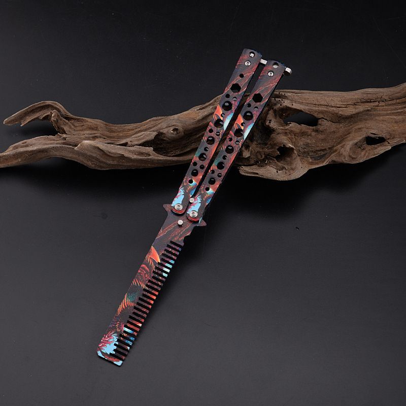 Folding Butterfly Comb Knife Stainless Steel Practice