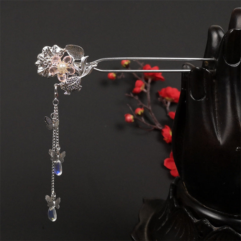 Classical Fashion Alloy Flower Hairpin Manual