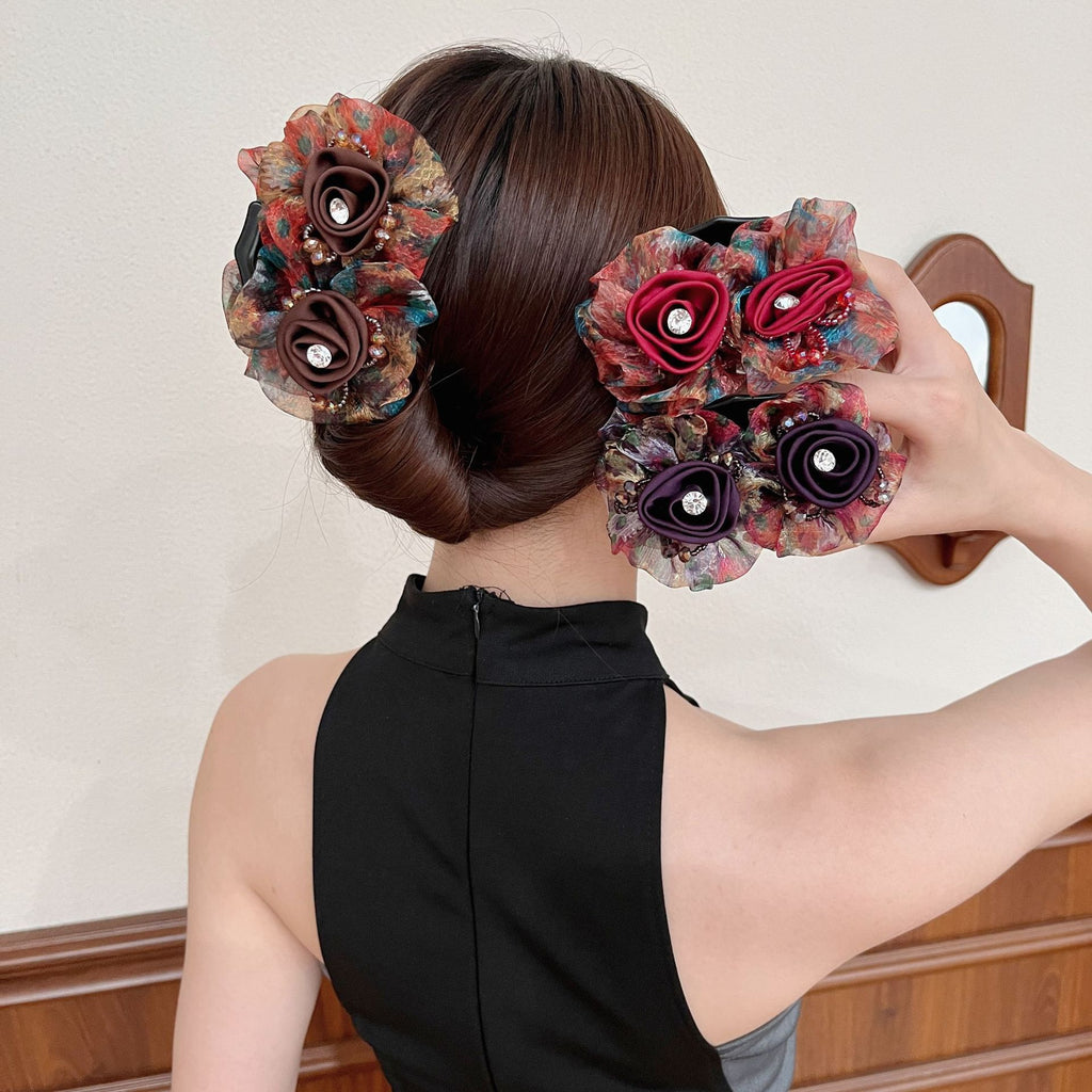 High-grade Flower Ponytail Clip Temperament Updo
