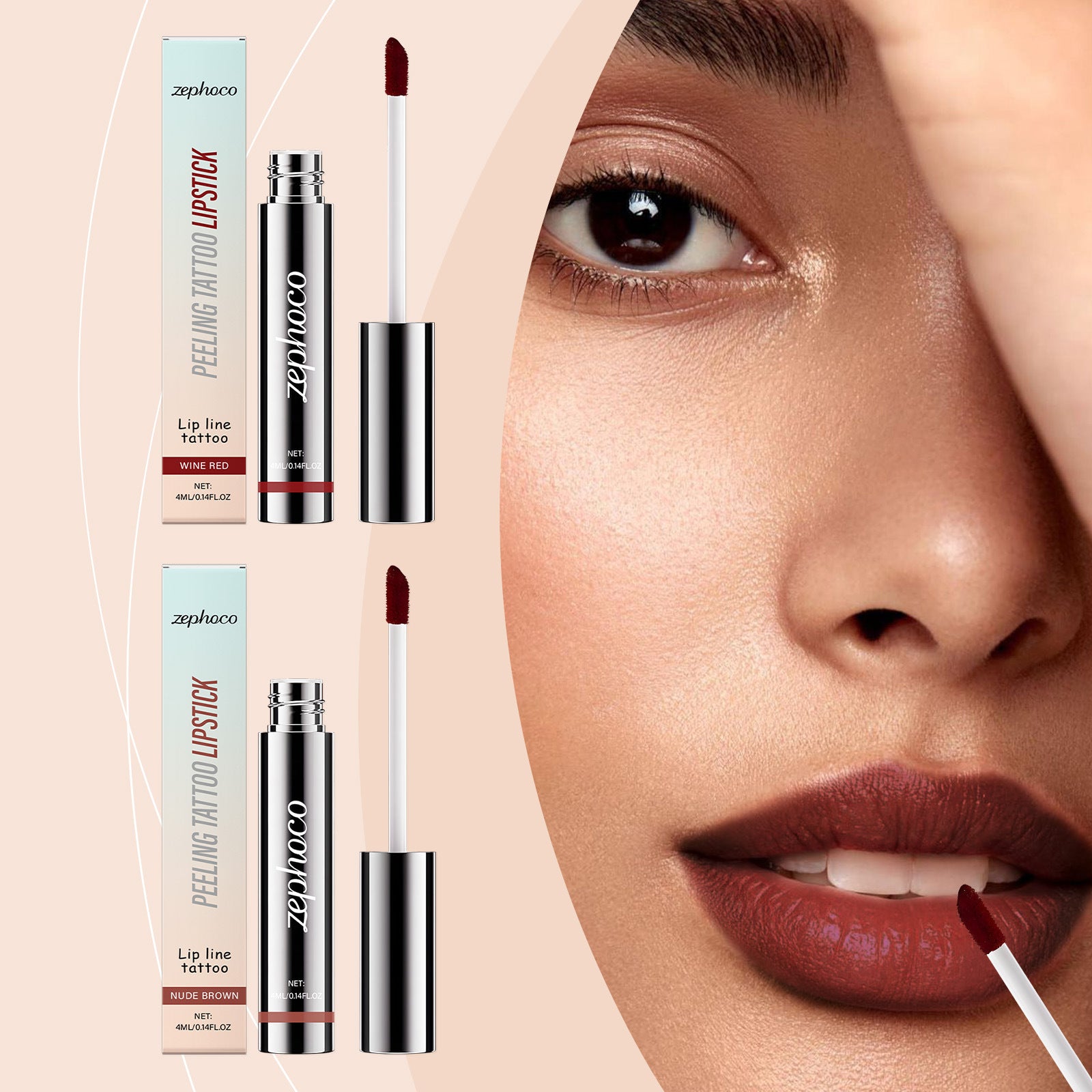 Color Holding Tear And Pull Lip Gloss Moisturizing No Stain On Cup