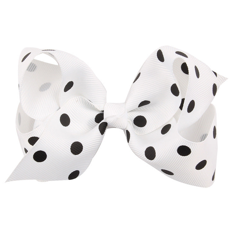 11X6.5CM Polka Dot Bow Hairpin Headwear